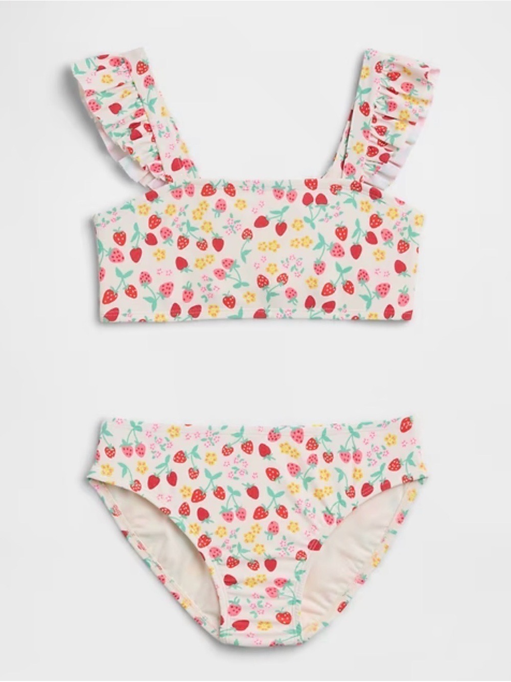 Gap Kids Girls Strawberries Novelty Print Two-Piece Swimsuit NWT 12 XL Vacation